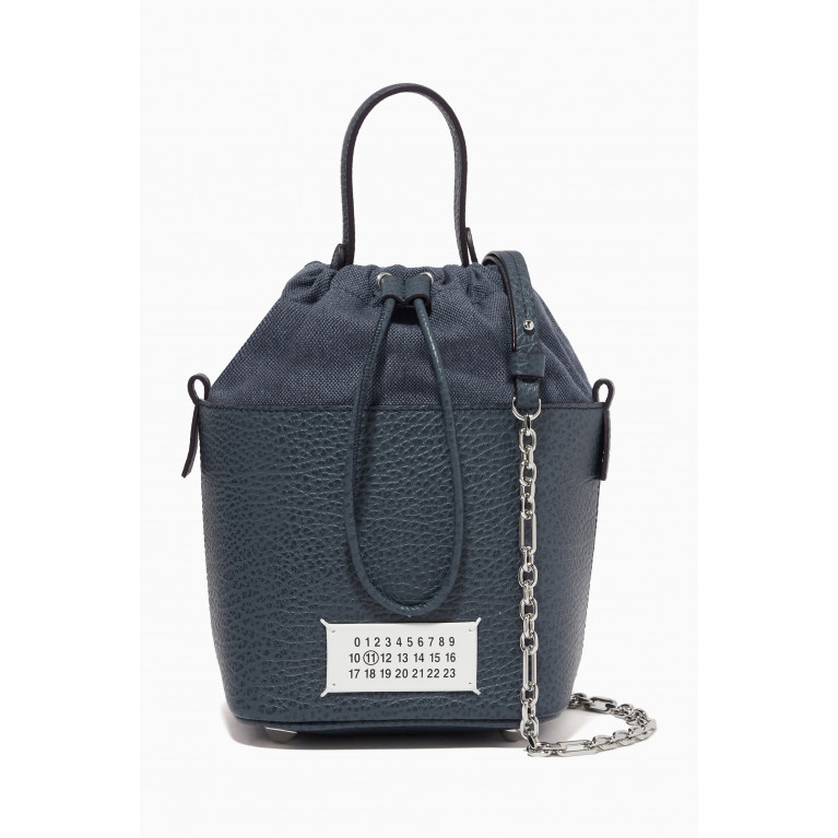 Maison Margiela - Small 5AC Bucket Bag in Leather & Canvas