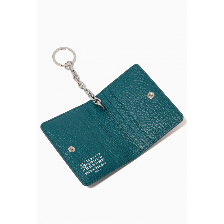 Maison Margiela - Four-stitch Keyring Cardholder in Grained Leather