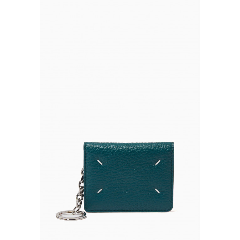 Maison Margiela - Four-stitch Keyring Cardholder in Grained Leather