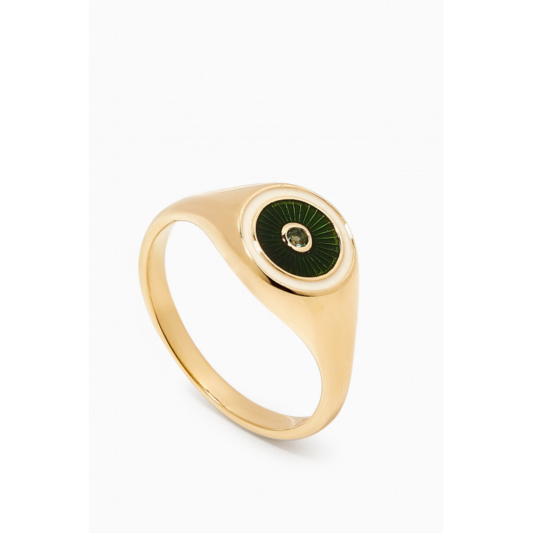 Miansai - Opus Chalcedony Ring in 14kt Gold Vermeil