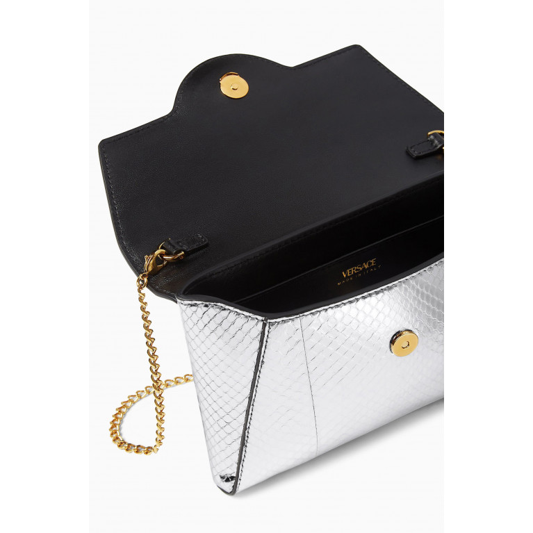 Versace - La Medusa Envelope Clutch in Metallic Leather