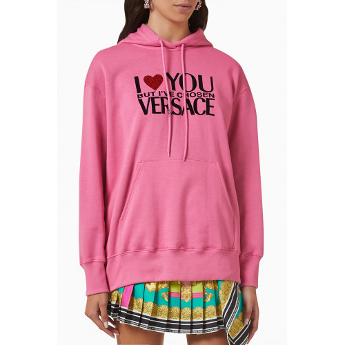 Versace - "I Love You But.." Hoodie in Cotton