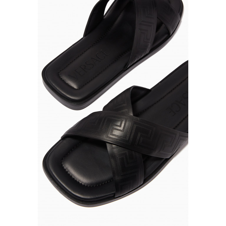 Versace - Greca Sandals in Leather