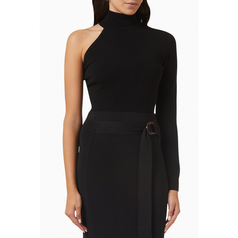 MICHAEL KORS - One-sleeve Bodysuit in Stretch-cashmere
