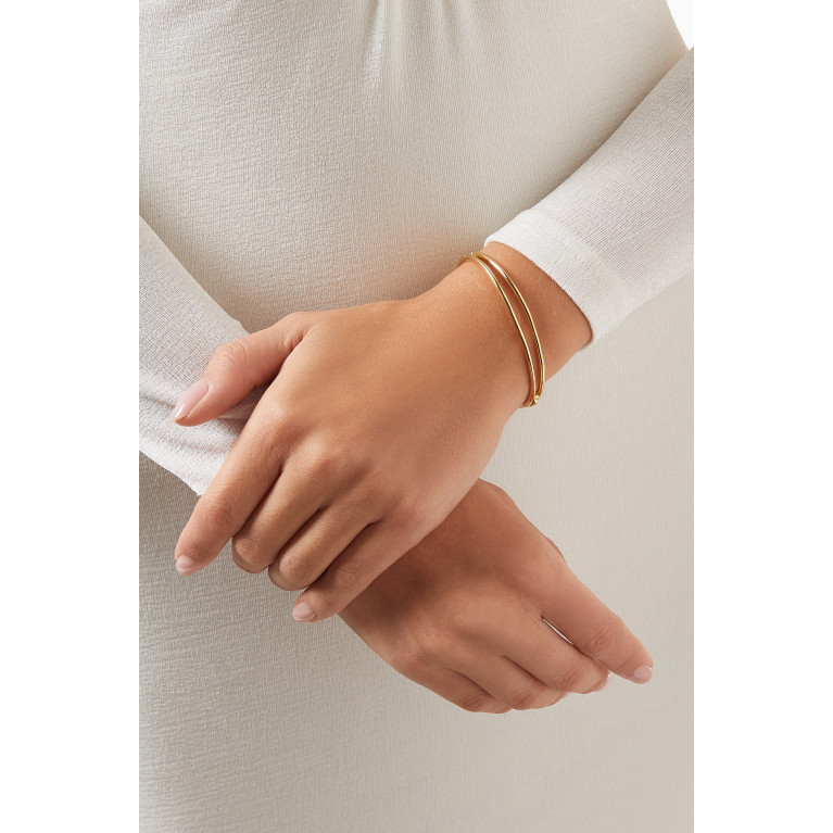 PDPAOLA - Twister Bangle in 18kt Gold-plated Sterling Silver