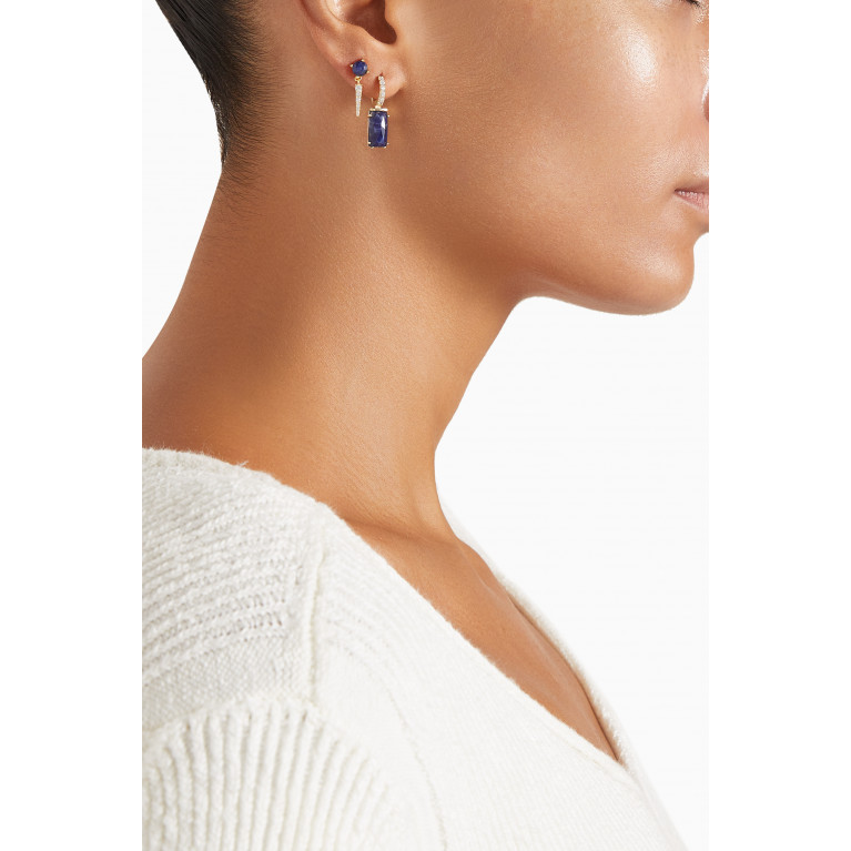 PDPAOLA - Yoki Sodalite Single Earring in 18kt Gold-plated Sterling Silver