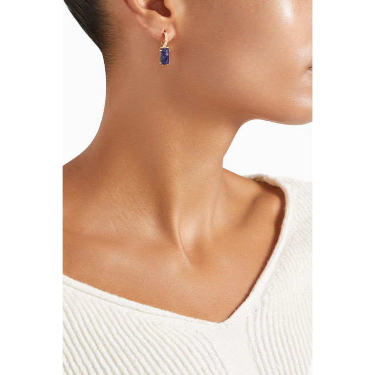 PDPAOLA - Kaori Sodalite Single Earring in 18kt Gold-plated Sterling Silver