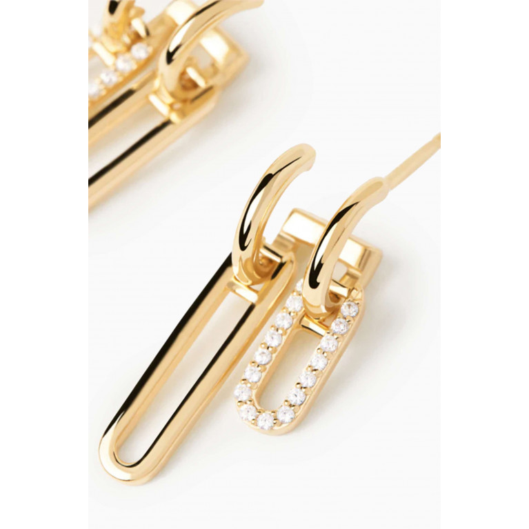 PDPAOLA - Nexa Hoop Earrings in 18kt Gold-plated Sterling Silver