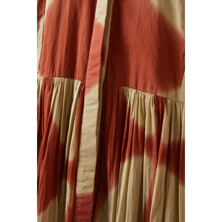 Khara Kapas - Ruby Clamp-dyed Mini Dress in Cotton