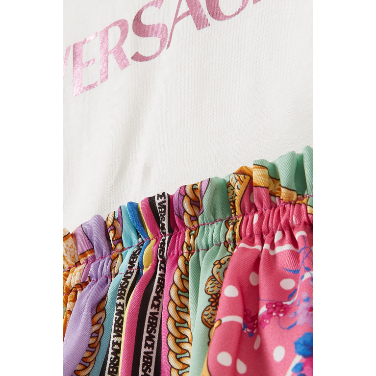 Versace - I Ventagli T-shirt Dress in Organic Cotton