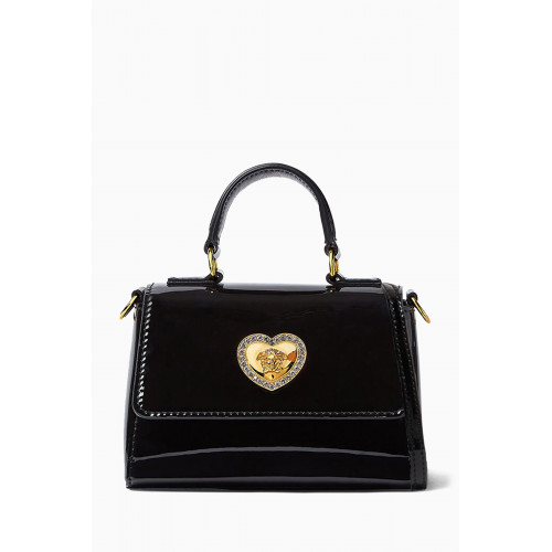 Versace - Crystal Heart Medusa Crossbody Bag in Patent Leather