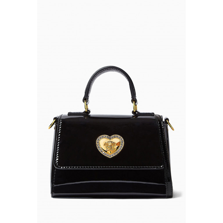 Versace - Crystal Heart Medusa Crossbody Bag in Patent Leather