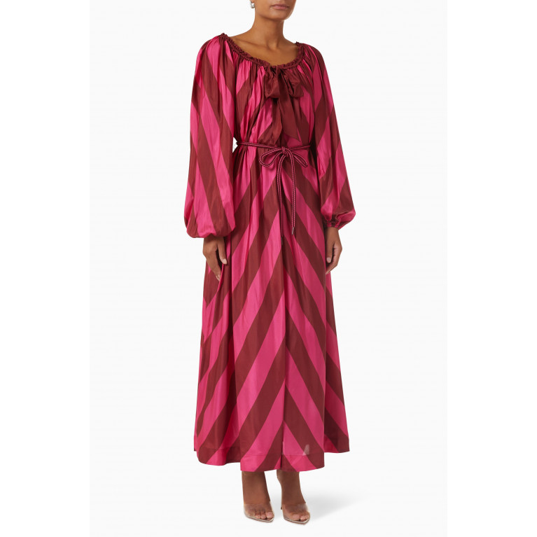 Zimmermann - Tiggy Stripe Dress in Silk Twill