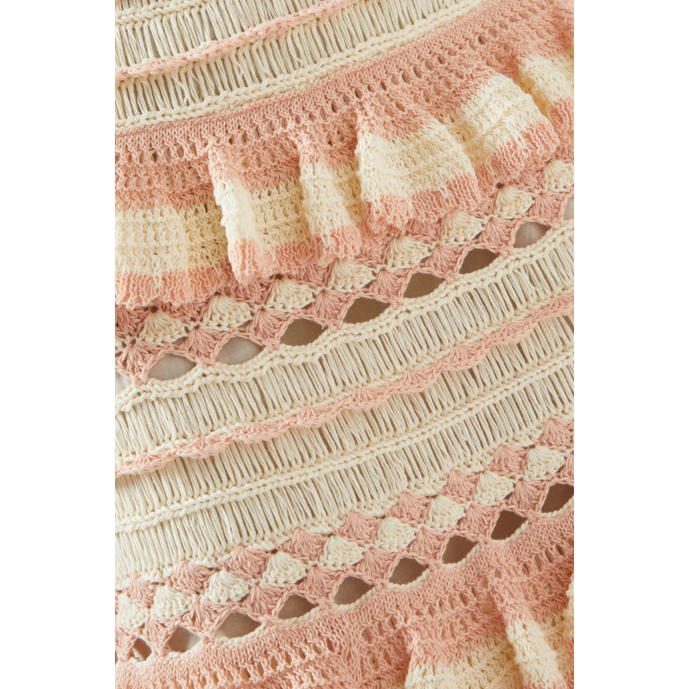Zimmermann - Clover Crochet Midi Skirt in Cotton