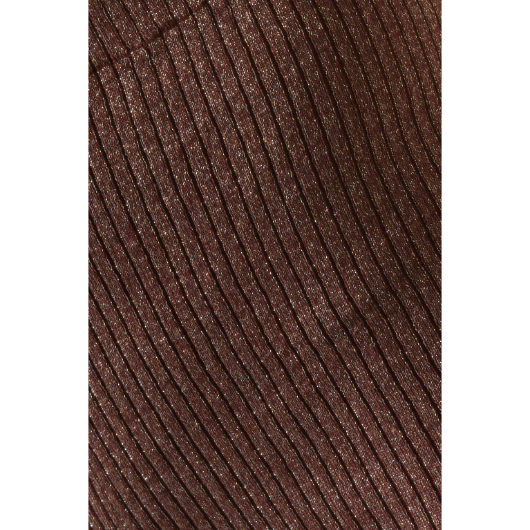 Simon Miller - Saturn Pants in Lurex Rib-knit Brown