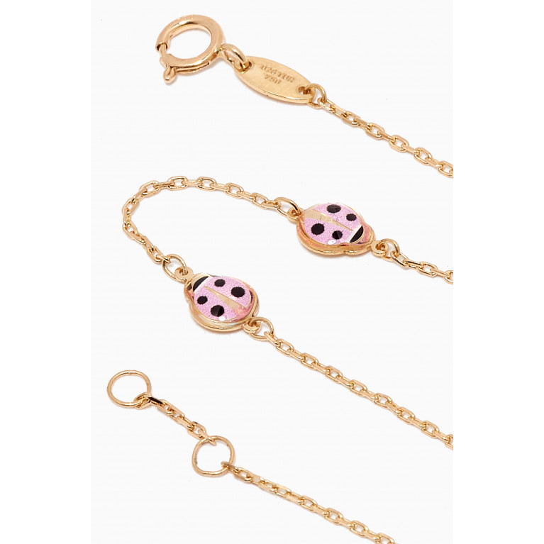 Damas - Lydia Tiny Ladybug Enamel Bracelet in 18kt Gold