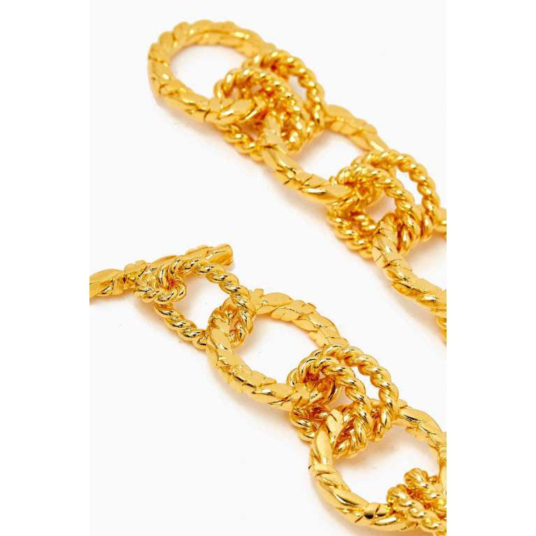 Lynyer - Retroh Chain Bracelet in 24kt Gold-plated Brass