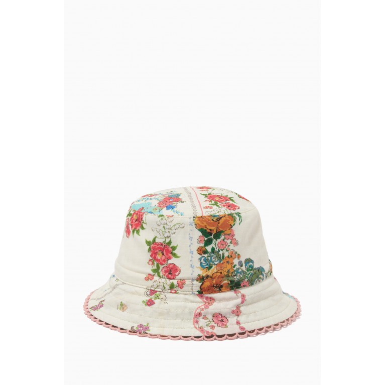 Zimmermann - Floral Bucket Hat in Cotton