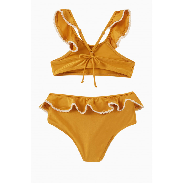 Zimmermann - Tiggy Scoop Ruffle Bikini Set in Polyamide