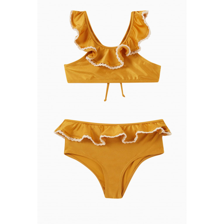 Zimmermann - Tiggy Scoop Ruffle Bikini Set in Polyamide
