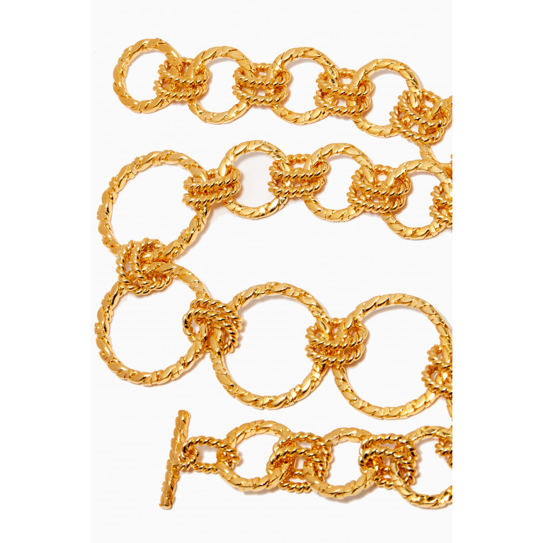 Lynyer - RetrOh Chain Necklace in 24kt Gold-plated Brass