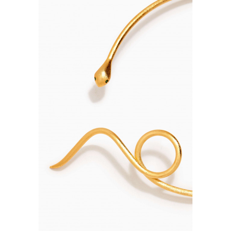 Lynyer - Snake Collar Necklace in 24kt Gold-plated Brass