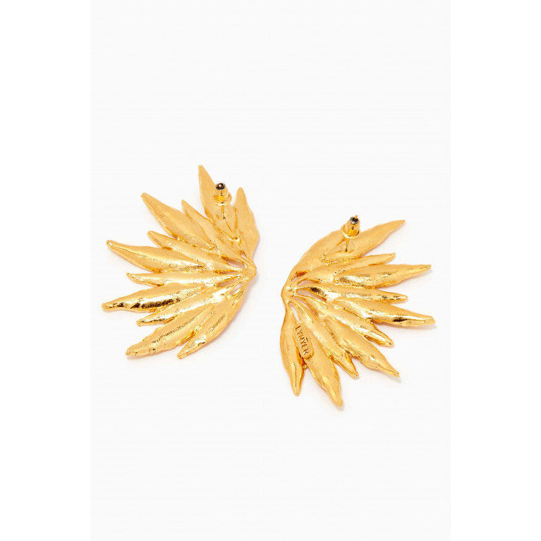 Lynyer - Dahlia Earrings in 24kt Gold-plated Brass