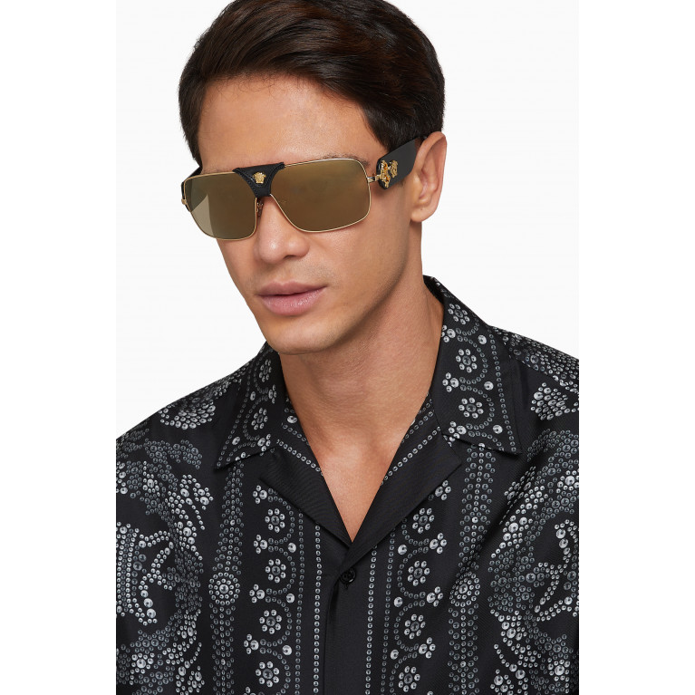 Versace - Baroque Sunglasses in Acetate & Metal