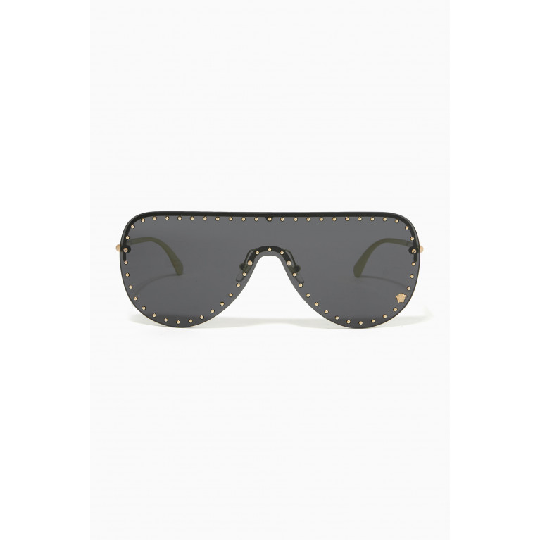 Versace - Studded Medusa Sunglasses in Metal