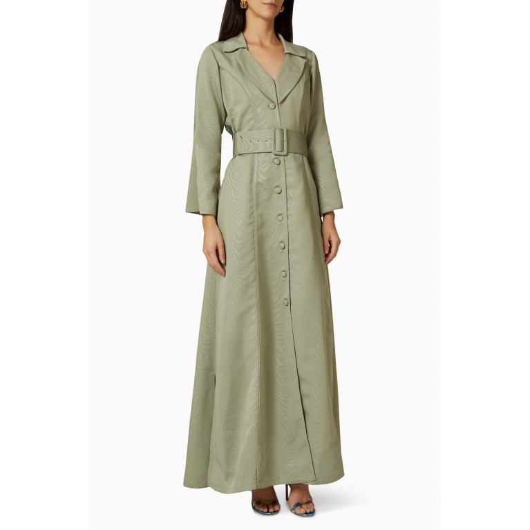 Ahlam Shahin - Belted Coat Dress in Cotton