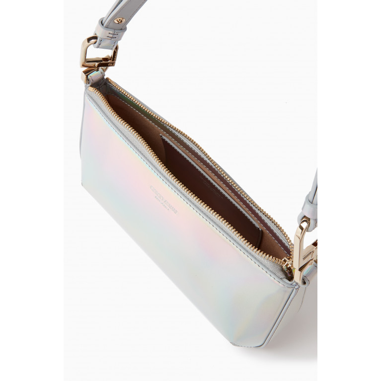 Giorgio Armani - Medium La Prima Shoulder Bag in Metallic Reflective Leather