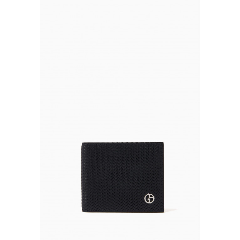 Giorgio Armani - Textured Wallet in Leather Blue