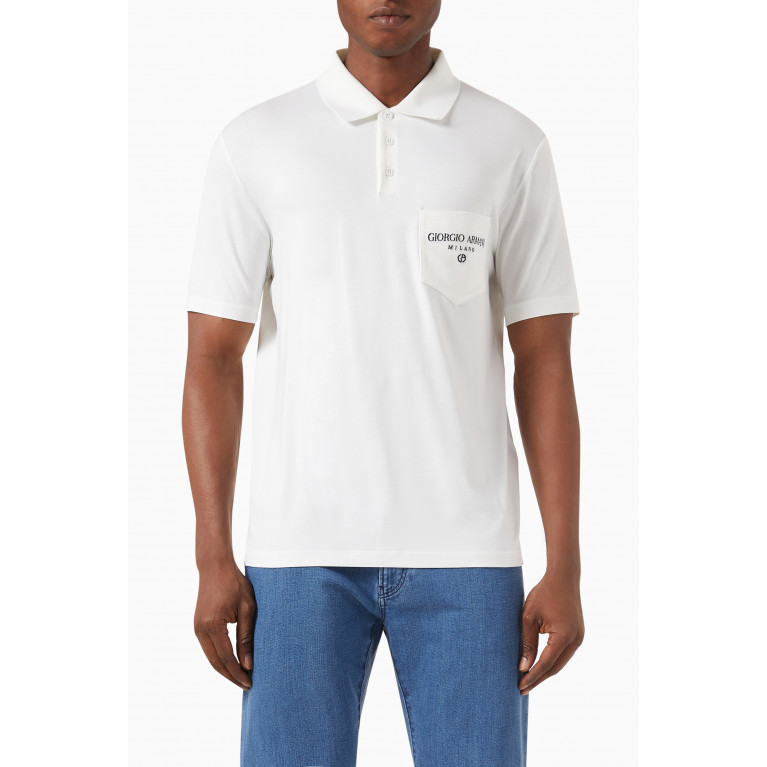 Giorgio Armani - Polo Shirt in Cotton Jersey White