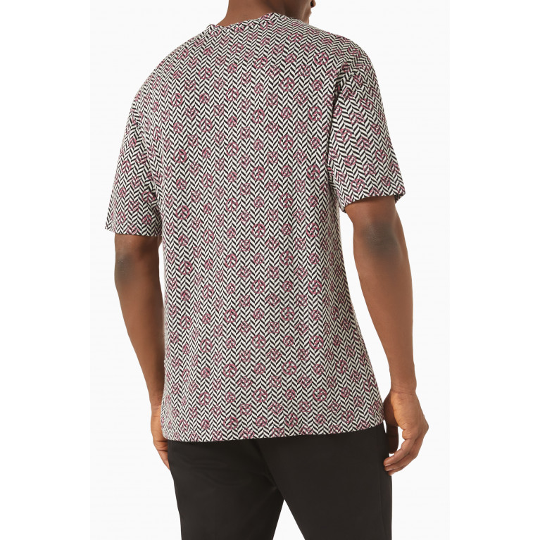 Giorgio Armani - Printed T-shirt in Cotton Jersey Pink