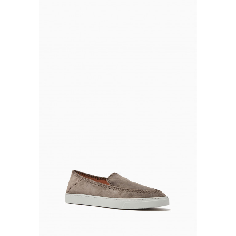 Giorgio Armani - Slip-on Sneakers in Suede Grey