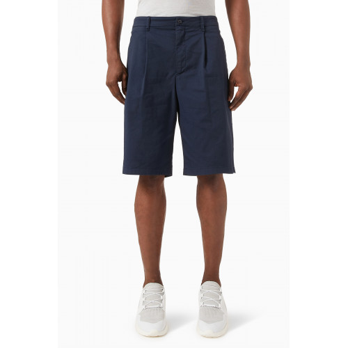 Giorgio Armani - Pleated Shorts in Cotton Blue