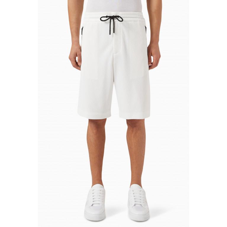 Giorgio Armani - Logo Shorts in Stretch Mesh White