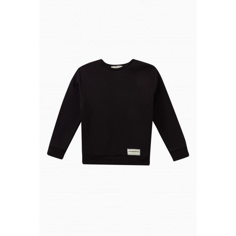 The Giving Movement - Logo Sweatshirt in Cotton Black