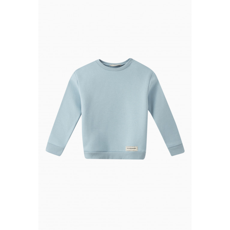 The Giving Movement - Logo Sweatshirt in Cotton Blue