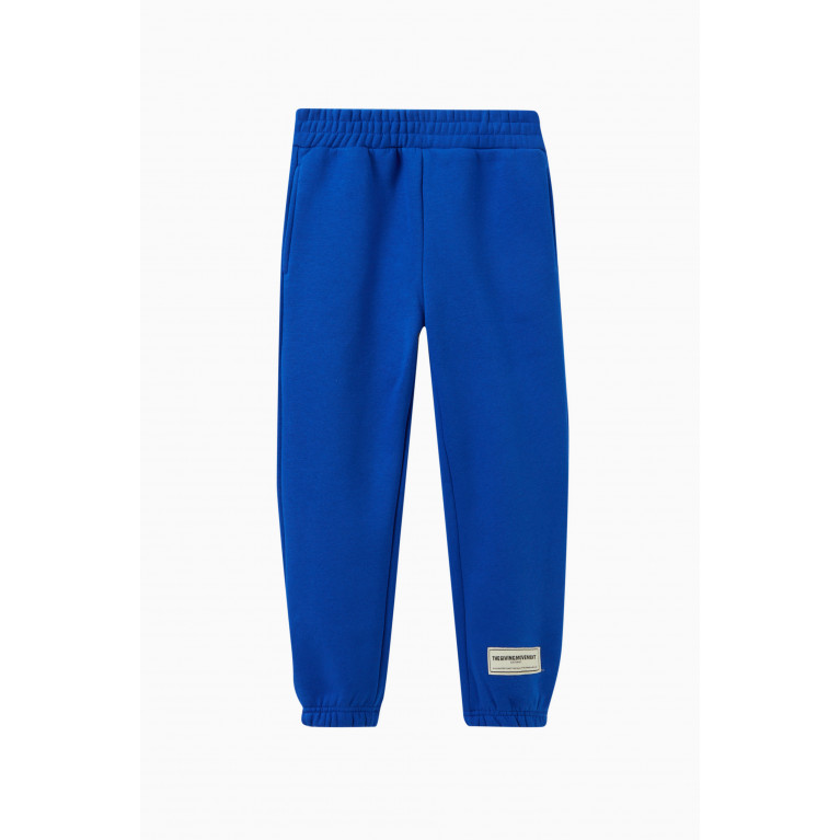 The Giving Movement - Logo Sweatpants in Organic Cotton Blue