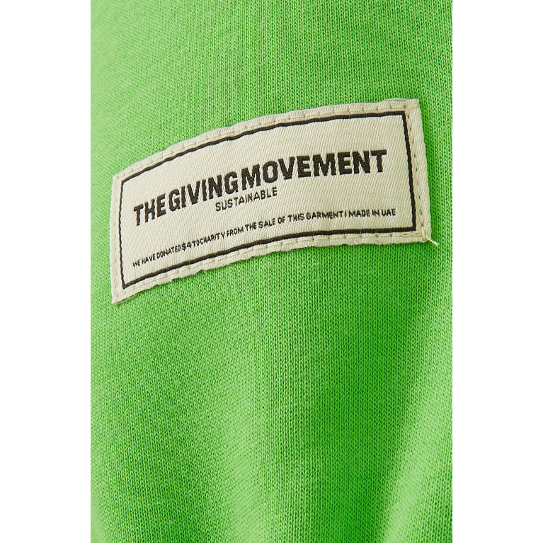 The Giving Movement - Logo Sweatpants in Organic Cotton Green