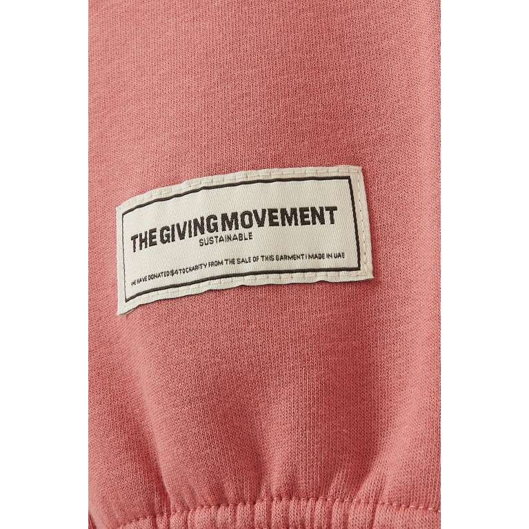 The Giving Movement - Logo Sweatpants in Organic Cotton Pink
