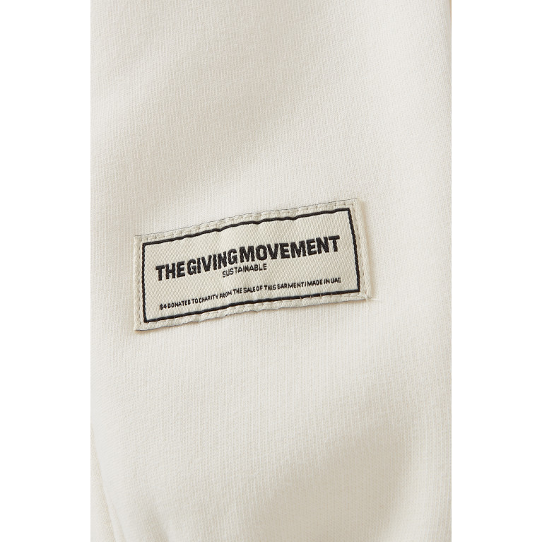 The Giving Movement - Logo Sweatpants in Organic Cotton Neutral
