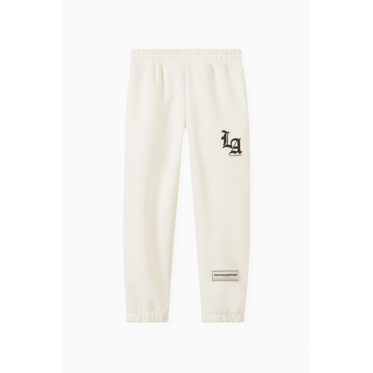 The Giving Movement - LA-print Lounge Joggers in Organic Cotton Neutral