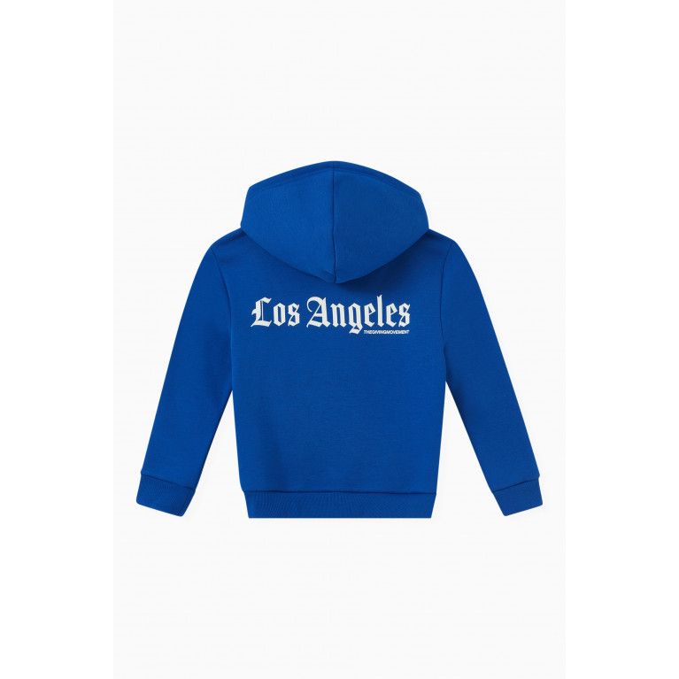 The Giving Movement - LA Zip Hoodie in Organic Fleece Blue