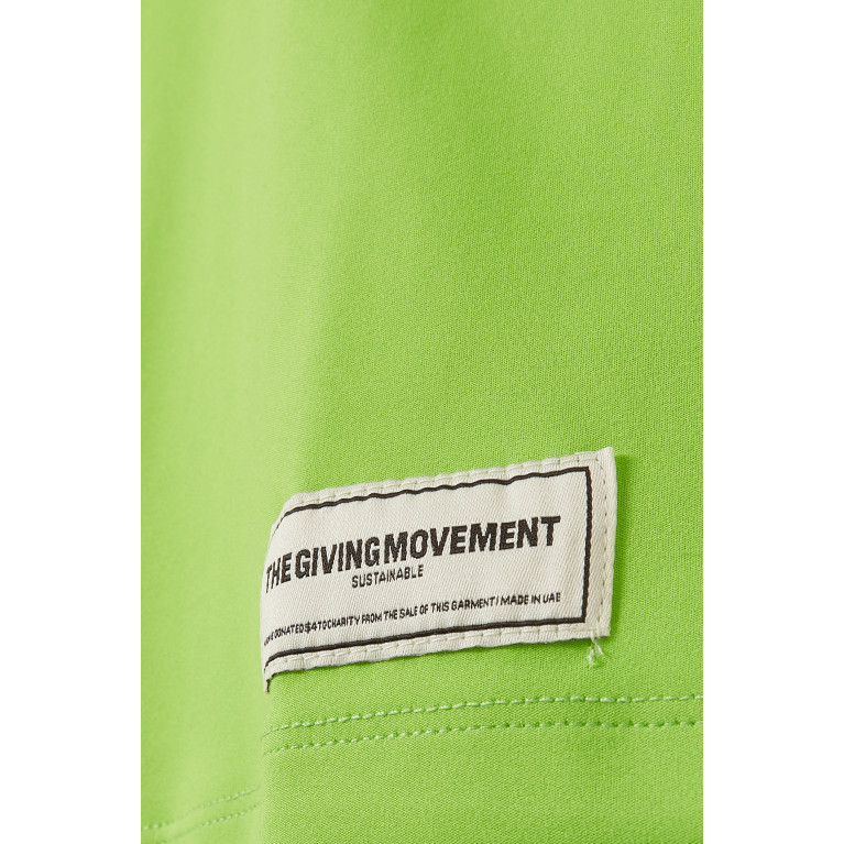 The Giving Movement - Vertical Logo Oversized T-shirt in SOFTSKIN100© Green