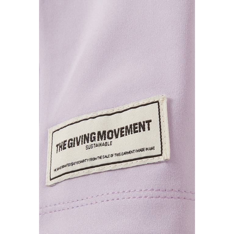 The Giving Movement - SOFTSKIN100© Logo Leggings in Recycled Blend Purple