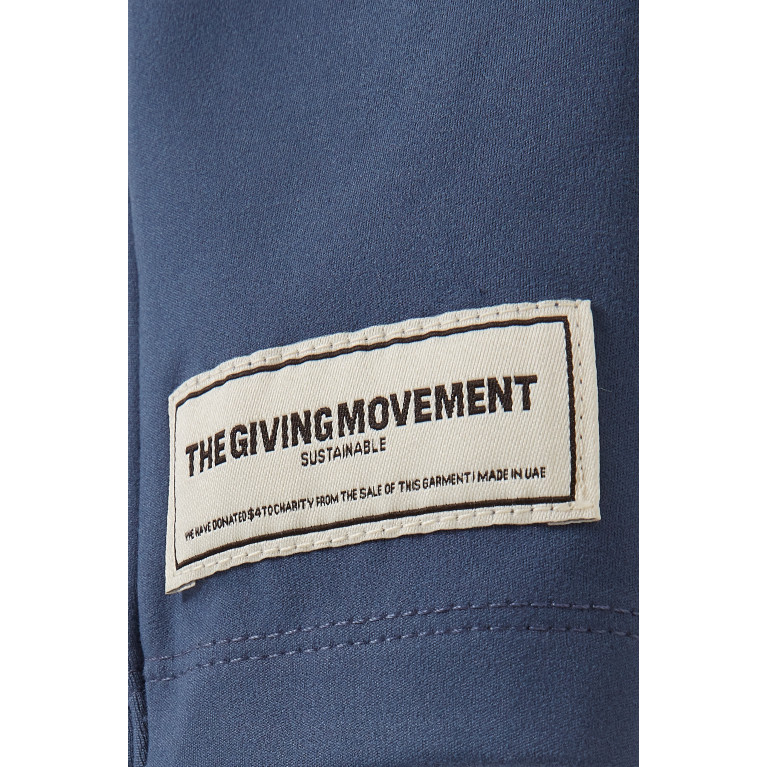 The Giving Movement - SOFTSKIN100© Logo Leggings in Recycled Blend Blue