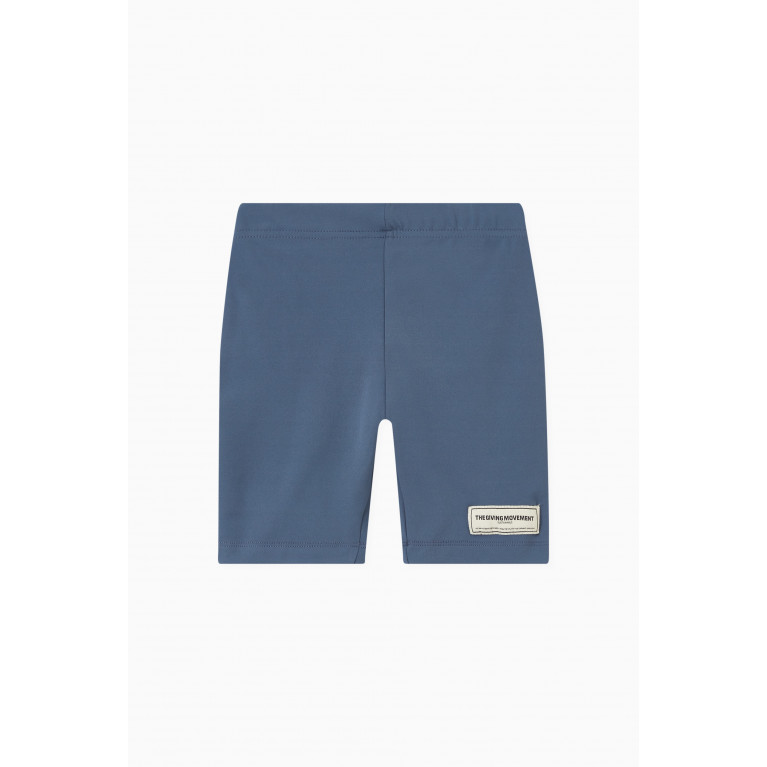 The Giving Movement - Softskin100© Biker Shorts in Recycled Nylon Blue