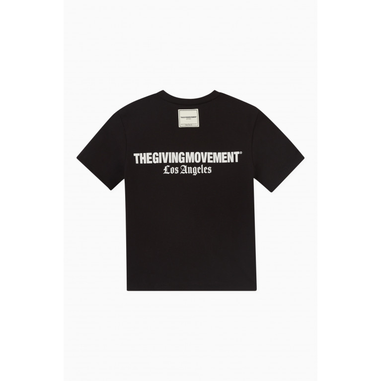 The Giving Movement - La Regular COTTONSEY100© T-shirt in Organic Cotton Blend Black